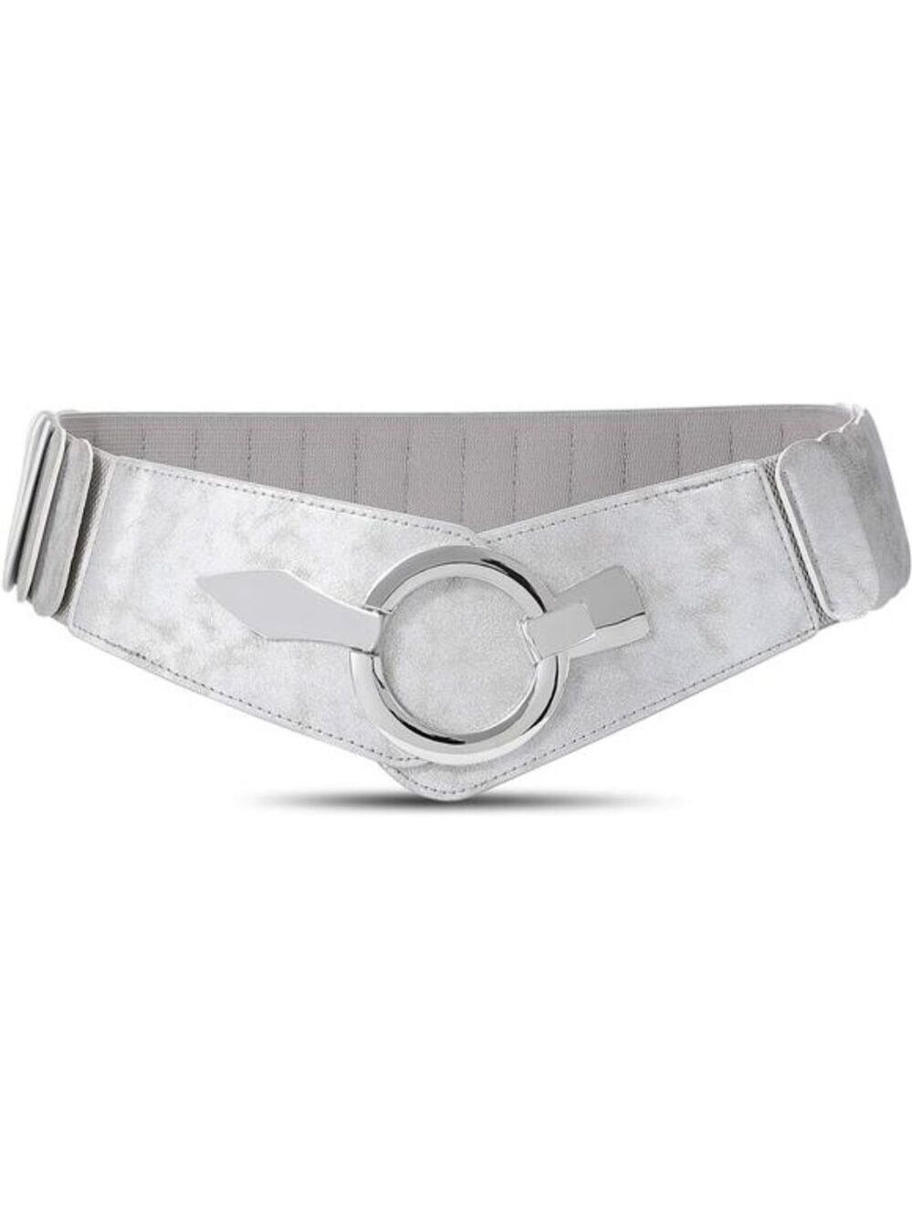 Women Wide Elastic Waist Belt Vintage Stretch Leather Retro Fashion Dress Belt